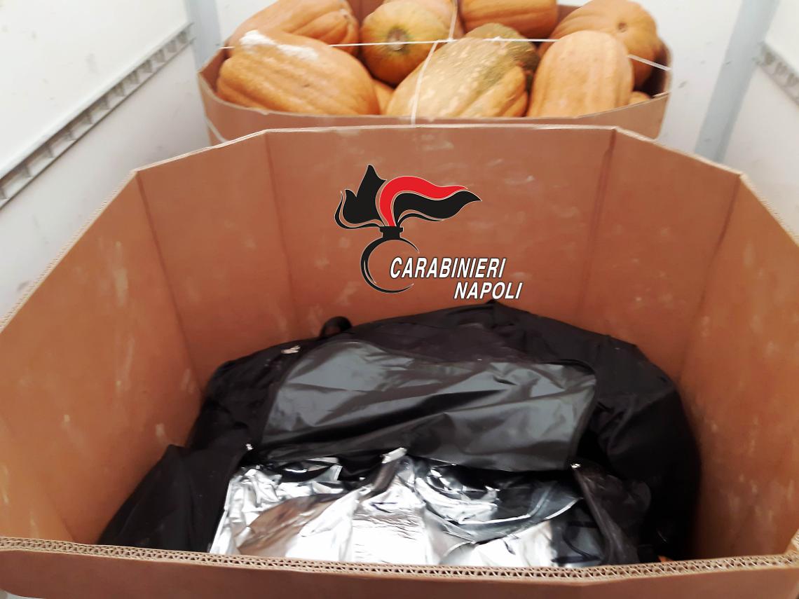 Oltre 39 chili di droga sotto zucche provenienti dalla Spagna, arrestati padre e figlio