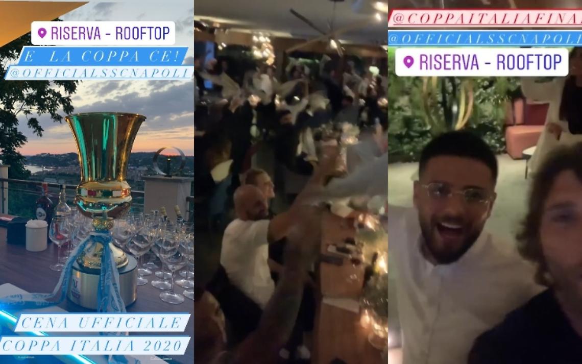 Festa Coppa Italia a Posillipo, cori anti Juve e per Callejon