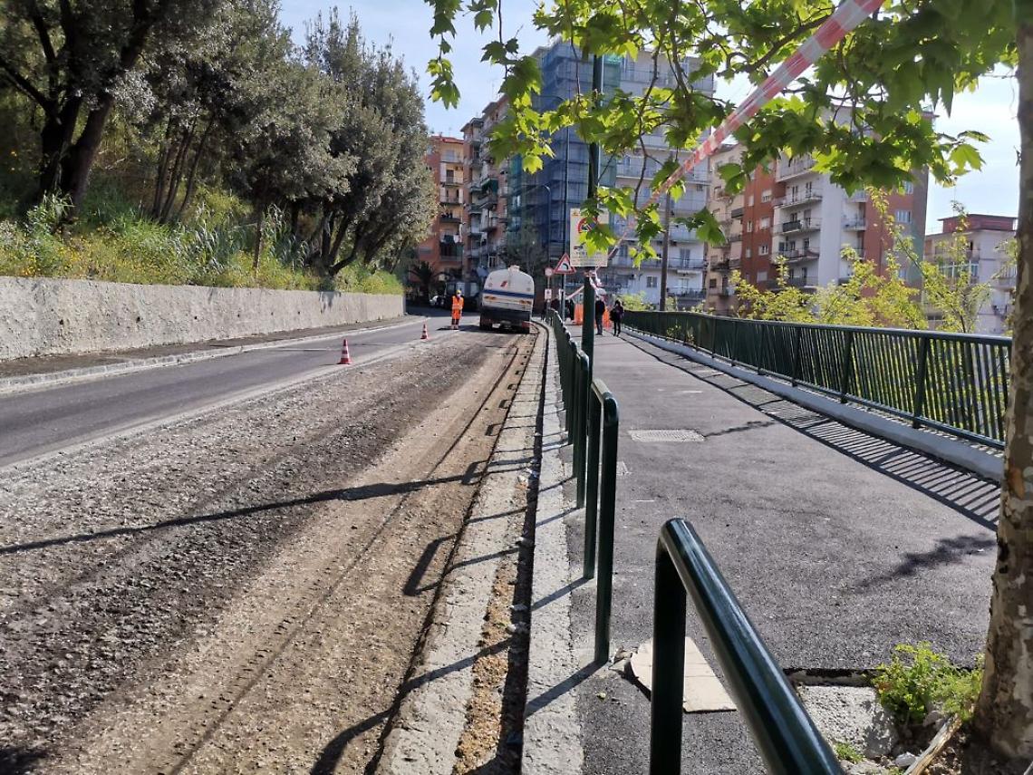 Lavori in corso, sopralluogo in via Terracina