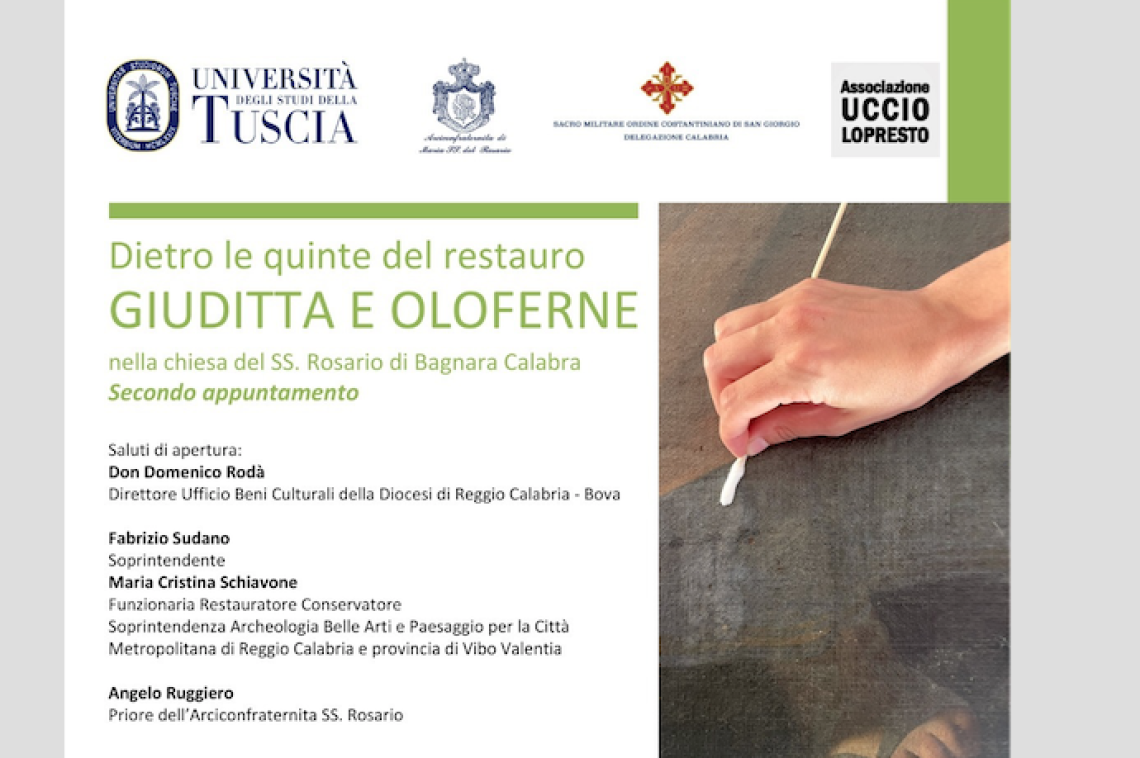 "Giuditta e Oloferne". Giunge a conclusione il restauro del quadro dell'allievo del Caravaggio Paolo De Matteis, a Bagnara Calabra