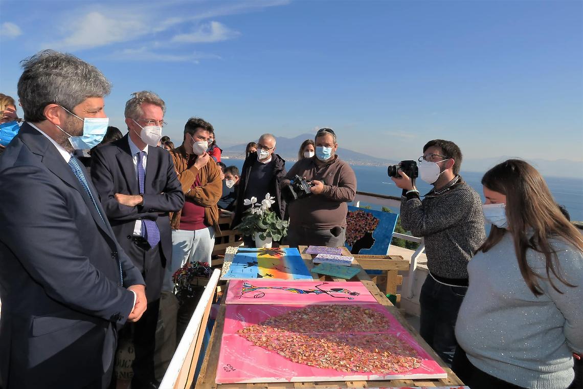 Napoli, Fico in visita a Villa La Gloriette