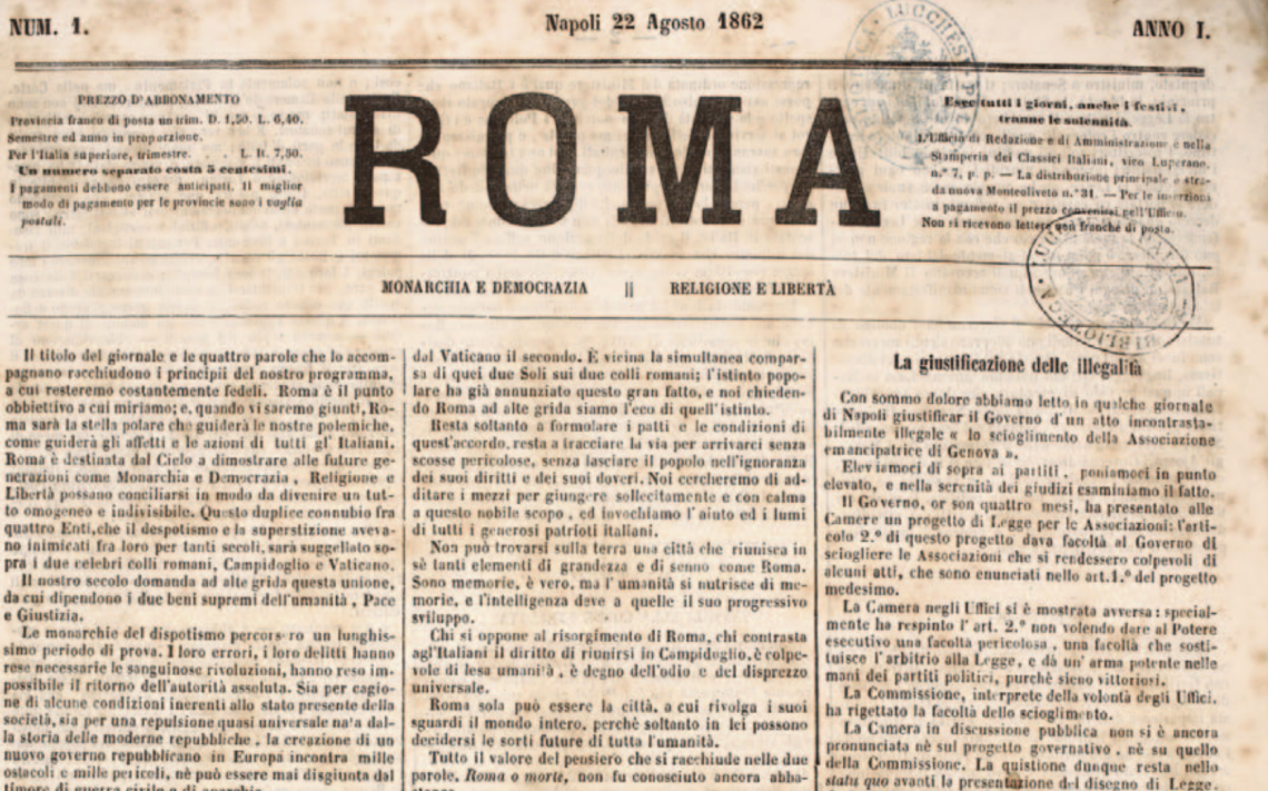 I 160 anni del “Roma”, valanga di messaggi per il più antico quotidiano post-unitario