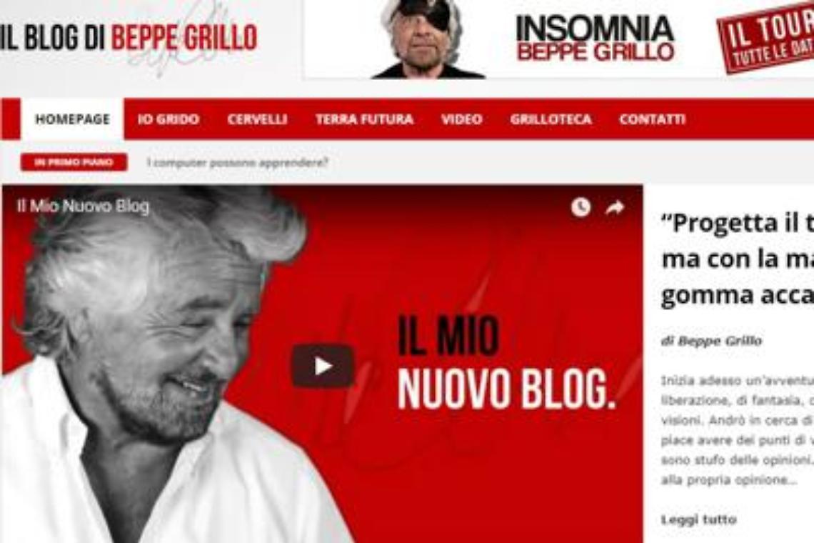 Blog di Grillo via da M5S