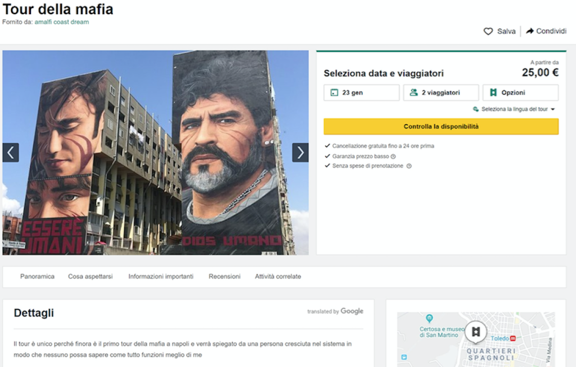 “Mafia tour" nei vicoli di Napoli. Il sindaco: crimine non è attrazione turistica