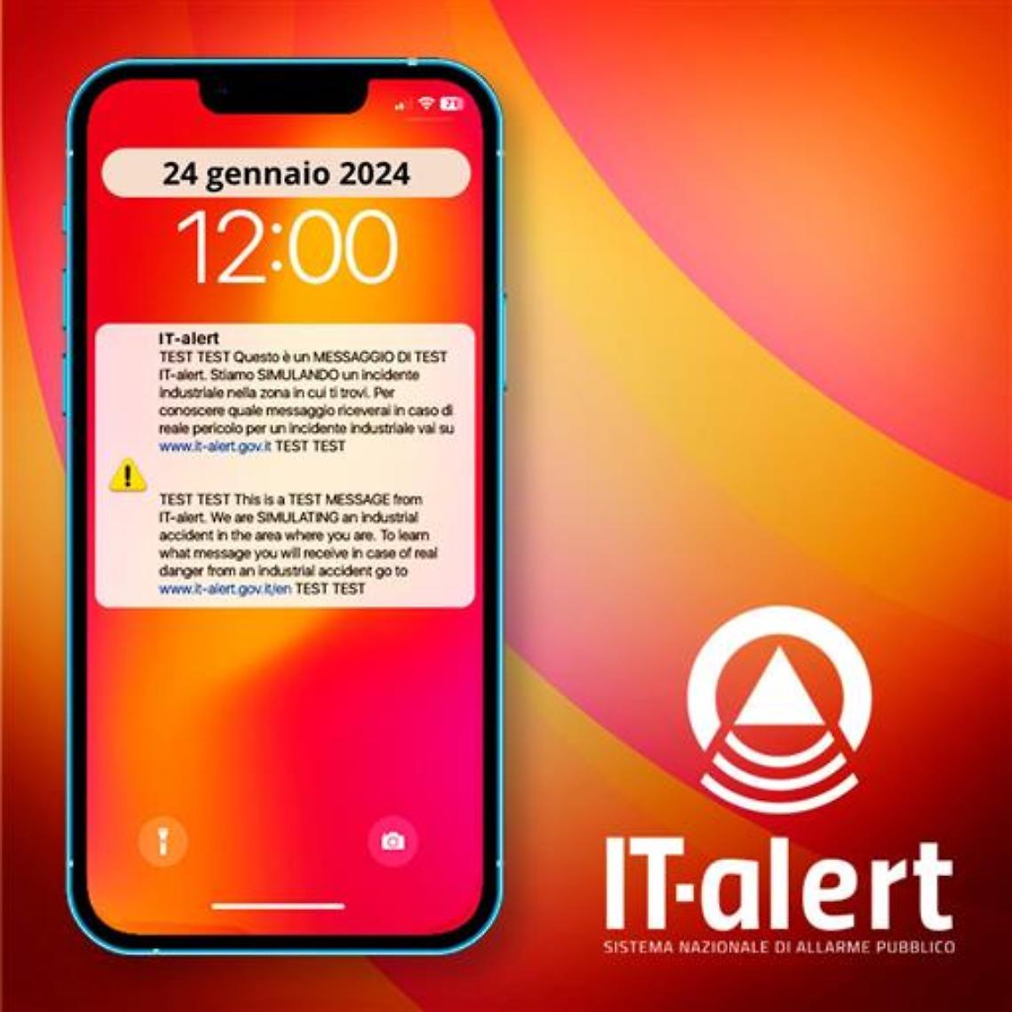 IT Alert, domani il test a Napoli