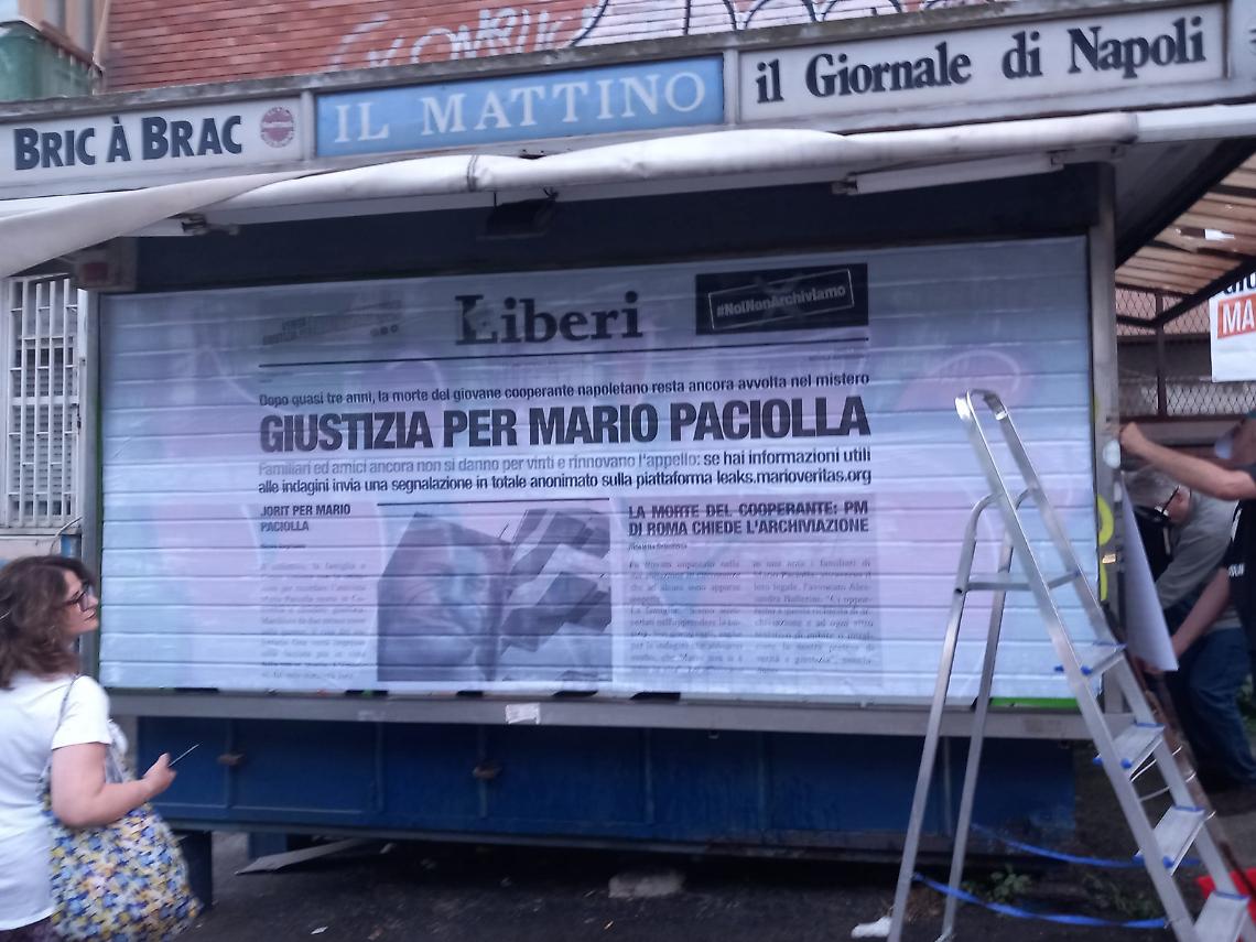 Un’edicola dedicata a Mario Paciolla