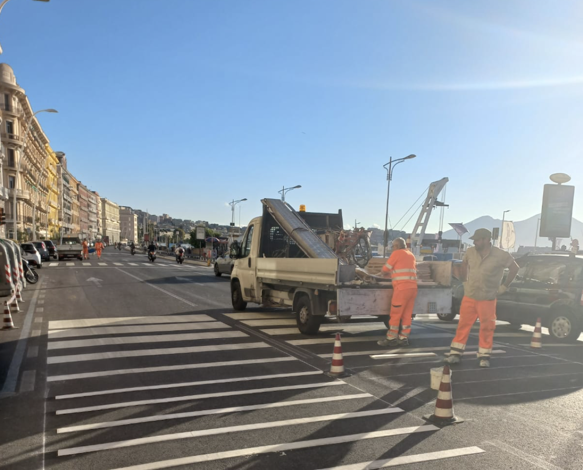 Via Caracciolo, rallentatori acustici e ottici per la sicurezza stradale