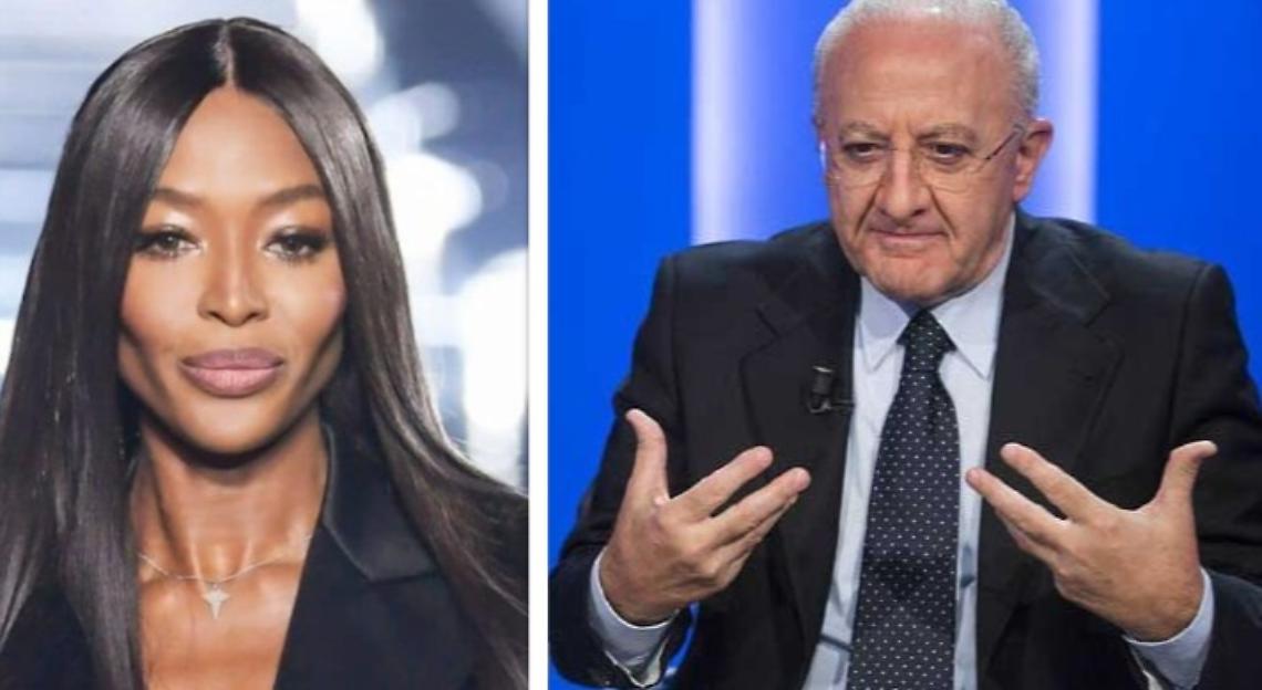 Coronavirus, De Luca conquista Naomi Campbell: &laquo;America, ascolta&raquo;