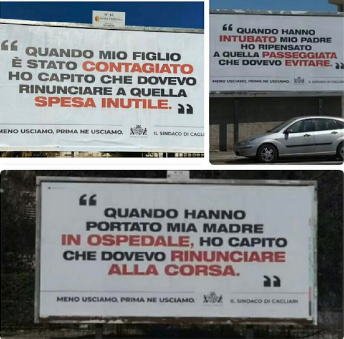 Cagliari, manifesti choc del sindaco per invitare la gente a restare a casa