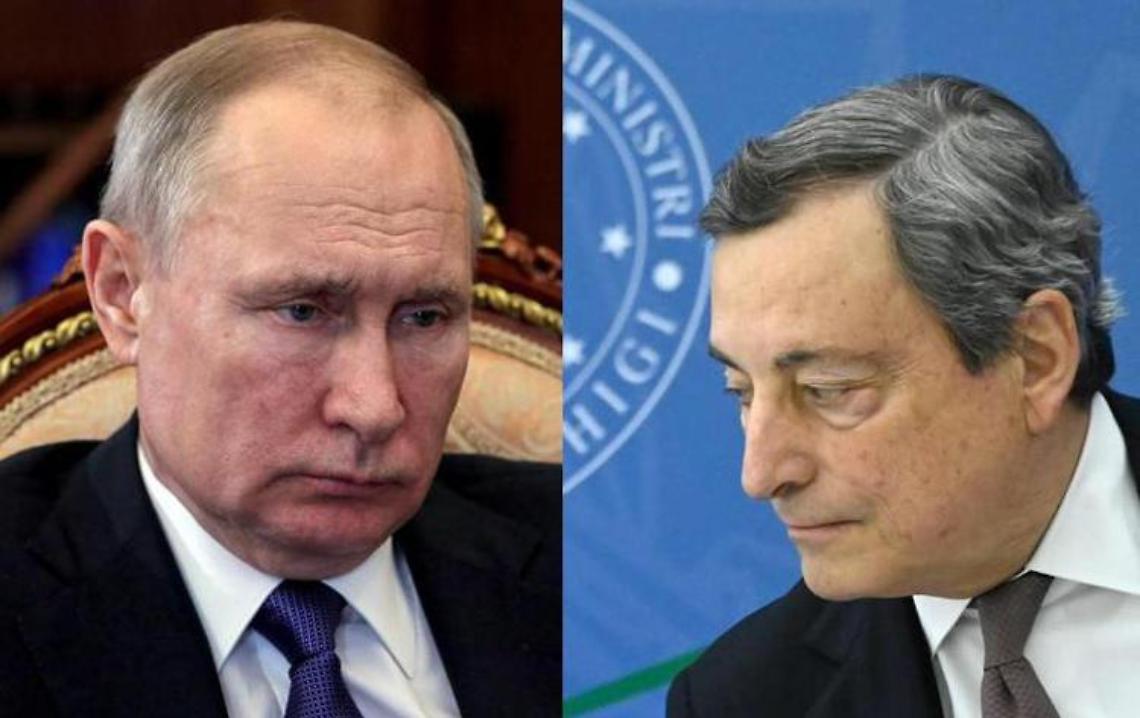 Russia, Putin a Draghi: «Forniture gas continueranno, revocare sanzioni»