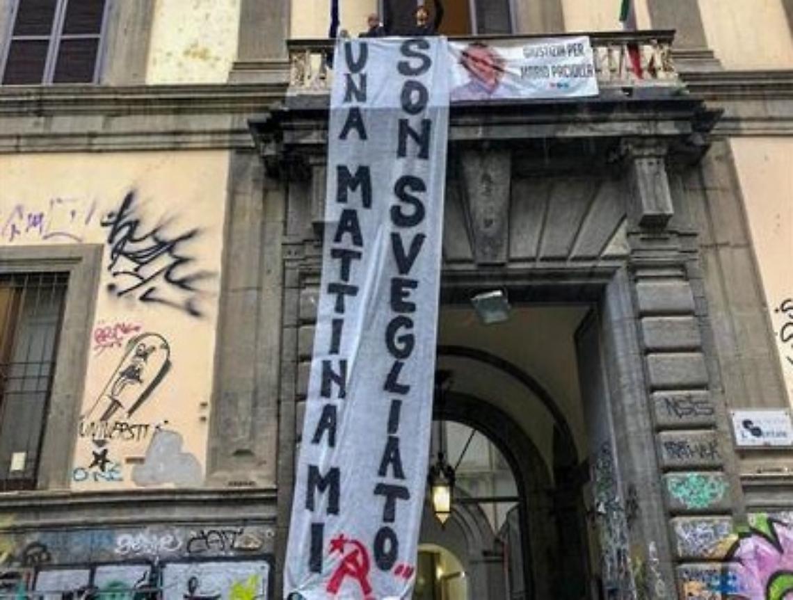 Elezioni 2022, la protesta degli studenti dell’Orientale