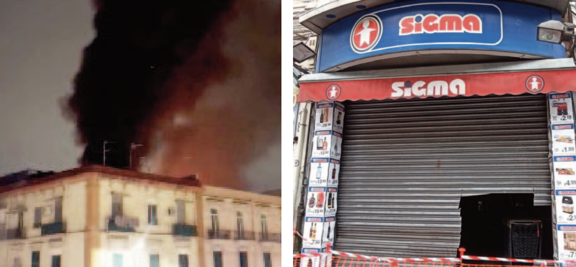 Incendio in un supermercato, nove famiglie sfollate