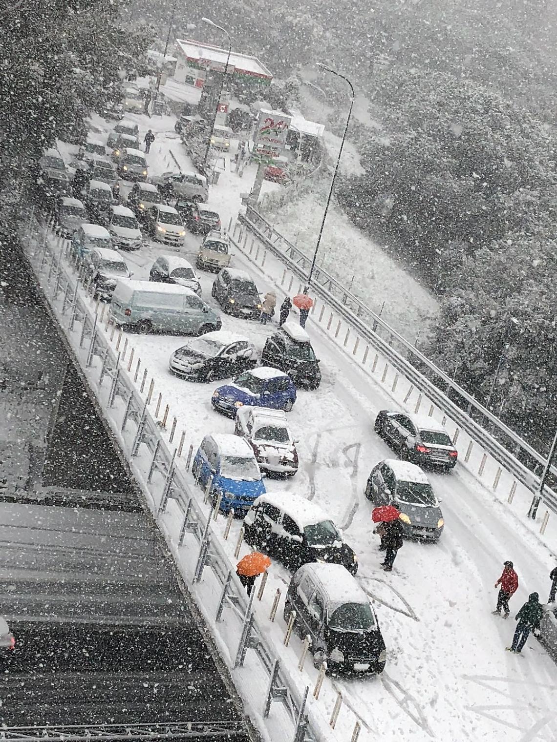 Tempesta di neve, Napoli in tilt