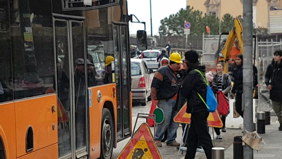 Corso Vittorio Emanuele, &egrave; caos cantiere