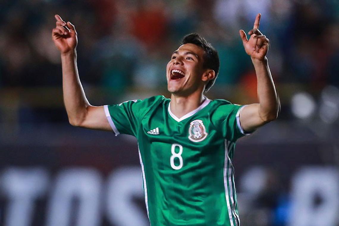 Lozano rigorista in gol nel 2-2 tra Messico e Gamaica 