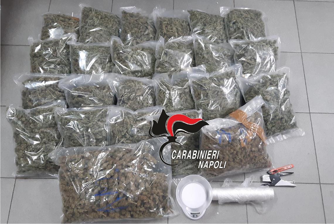 "Kit" per confezionare droga: in casa 8 kg, arrestato