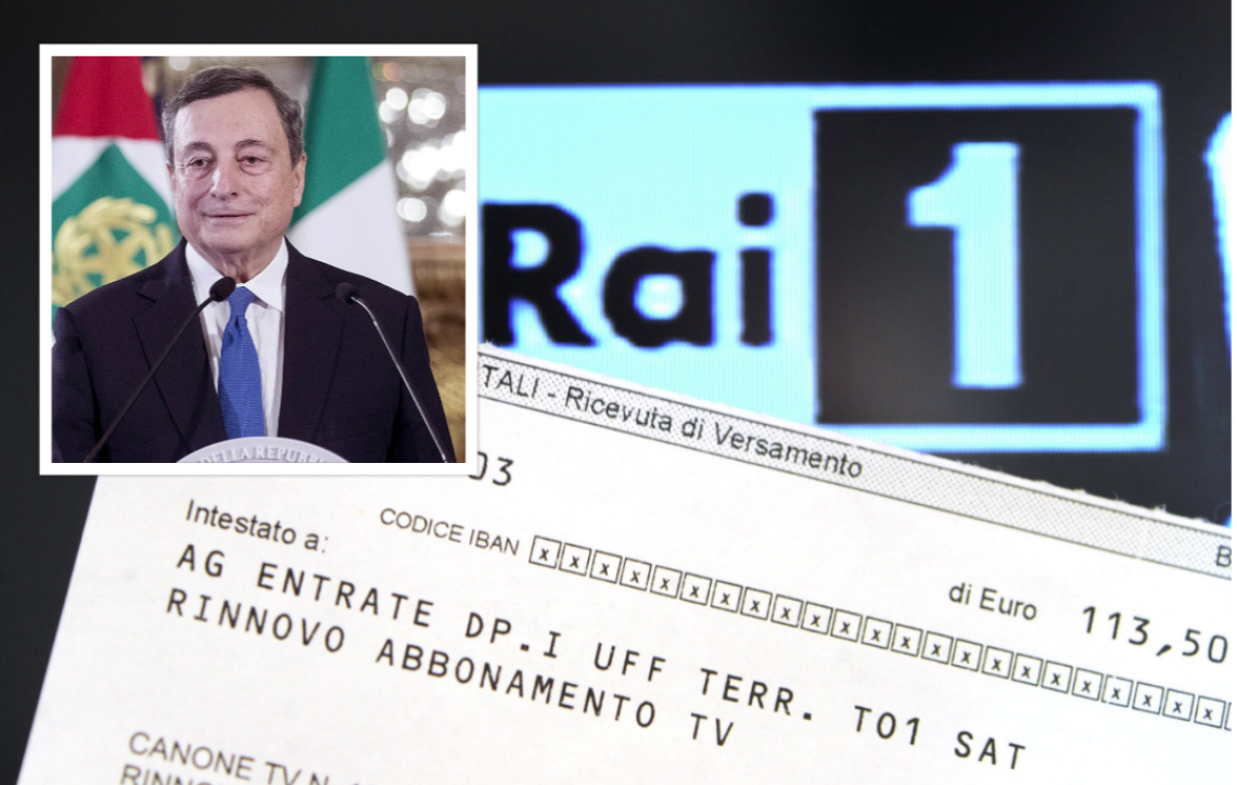 Addio al Canone Rai, Draghi lo cancella dalla bolletta