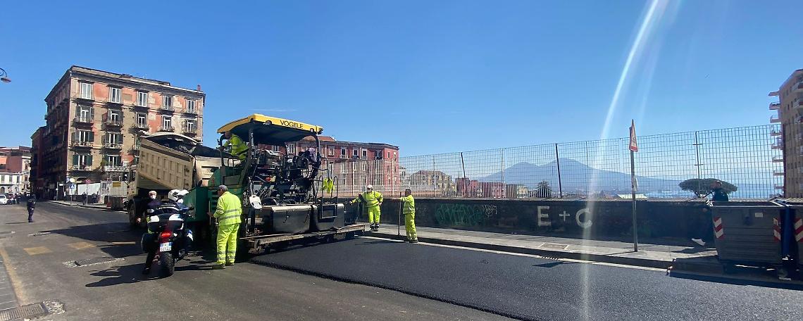 Corso Vittorio Emanuele, fine lavori per il 2 aprile
