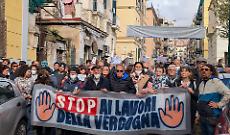 A Bagnoli manifestazione contro l'America's Cup