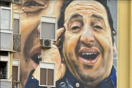 Un murale per Marcello Colasurdo, tammurriata per l'inaugurazione
