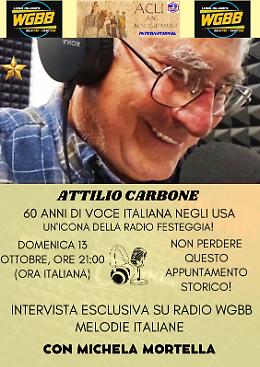 Attilio Carbone, la voce inconfondibile dell'Italia negli Stati Uniti, festeggia 60 anni di Radio