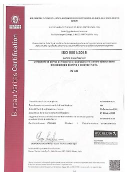 Loreto Crispi, certificato di qualità al Laboratorio di Patologia clinica 
