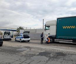 Controlli della polizia locale sui mezzi pesanti
