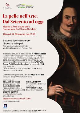 “La pelle nell’arte, dal Seicento ad oggi”, il vernissage il 19 dicembre 