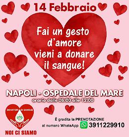 San Valentino, amore e solidarietà donando il sangue