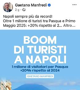 Napoli da record: la città divisa sul boom turistico celebrato da Manfredi