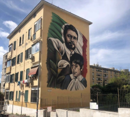 Quel murales dove furono trucidati i fratelli Mattei
