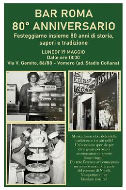 Lo storico bar “Roma” compie 80 anni