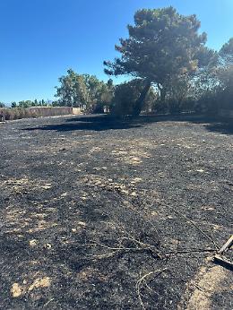 Squadra antincendio all'opera a Baia Domizia