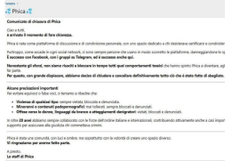 Chiude forum sessista “Phica": «Non siamo riusciti a bloccare comportamenti tossici»