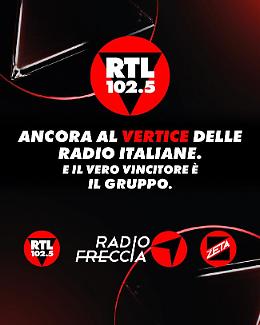 RTL 102.5 ancora al vertice delle radio italiane