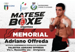 Alvignano e la Matese Boxe ricordano Adriano Offreda, il guerriero che rivive nei pugni del figlio