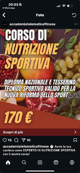 Corsi a pagamento in materia di nutrizione sportiva, i biologi: «È una truffa»