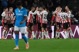 Napoli schiantato, umiliati dal Psv 