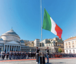 Forze Armate, alzabandiera a piazza Plebiscito