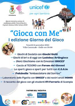 Infanzia, a Bacoli la Giornata del Diritto al Gioco con l’Unicef