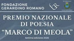 Premio nazionale di poesia &ldquo;Marco Di Meola", al via la settima edizione 2026

