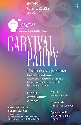 Carnival party a favore dell&rsquo;Associazione Volontari di Ematologia del Pascale
