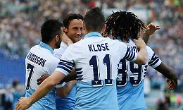 La Lazio vince e supera la Roma, il Palermo sbanca Udine, successo dell'Atalanta. Pari tra Milan e Samp