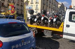 Piazza Garibaldi, sequestrati 100 motorini