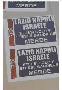 Volantini antisemiti dei romanisti contro Lazio, Napoli e Israele