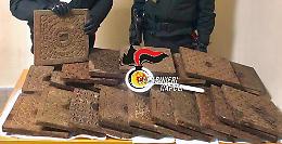 Rubano i chiusini di ghisa dal parco: due in manette