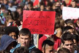 Corteo anti-Salvini a Milano