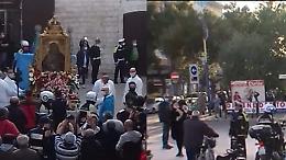 Bufera social per la processione dell'icona della Madonna