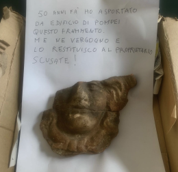 Pompei, restituito reperto rubato dagli Scavi 50 anni fa