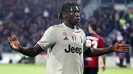 Razzismo contro Kean a Cagliari, ma la Juve rimprovera il giocatore